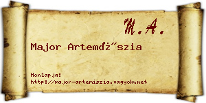 Major Artemíszia névjegykártya